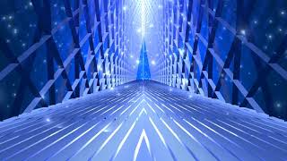 4K Motion Background - Fast Retro Sparkling Blue VJ Tunnel