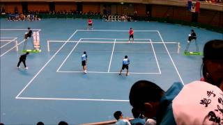 全国高校選抜ソフトテニス2014　男子二回戦2　東北高校ー能登高校　第二対戦　白石阿部－因米澤