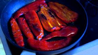 Вкусный жареный перец  на зиму видео рецепт. Закуска из болгарского перца