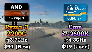 Ryzen 3 2200G vs Core i7 2600K | AMD RX Vega 56 | 1080p 1440p 4K Benchmark