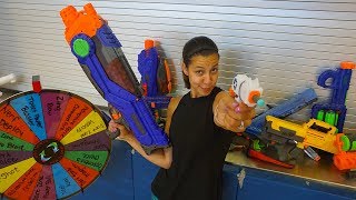 NERF Trick Shot HORSE BATTLE *Wheel Decides Your Blasters!*