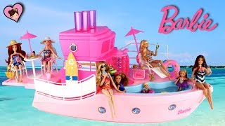 Barbie Doll Pink Dream Boat with Toy Pool -  Chelsea Camping Adventure