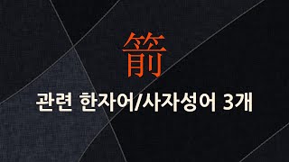 箭(화살 전)에 관한 한자어/사자성어 3개