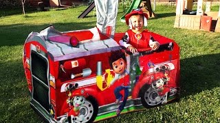Рома играет в игры ЩЕНЯЧИЙ ПАТРУЛЬ, Пожарная Машина - тент для детей paw patrol