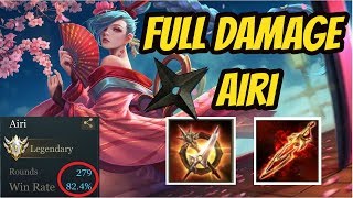 AIRI FULL DAMAGE BUILD INSANE DAMAGE | ARENA OF VALOR Airi Gameplay