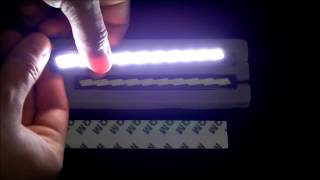 Дневные ходовые огни LED DRL COB МОЛНИЯ  17 CM  Черный корпус