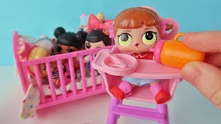 Куклы LOL Surprise Кушают. Пупсик Иришка Кормит куколку ЛОЛ