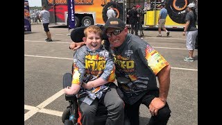 Young fan presented with specially-designed Max-D Wheelchair