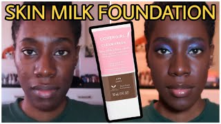 MILK FOR YOUR SKIN?! Trying Covergirl Clean Fresh Skin Milk Nourishing Foundation  ----  Dark 640
