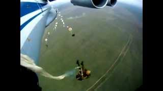 Russian Paratroopers parachute from IL-76 MD