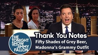 Thank You Notes: Fifty Shades of Grey Beer, Madonna's Grammy Outfit