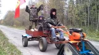 гусеничный привод на мотоблоке Рысь