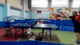 Настольный теннис. 3 варианта игры длинными шипами (BH) по топспину. Тренировка с Tibhar RoboPro.