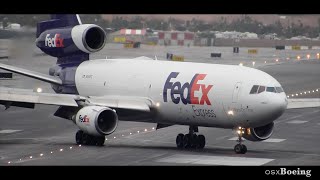 Powerful Reverse Thrust! FEDEX DC-10 Landing San Diego