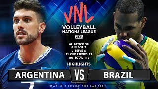 Argentina vs Brazil | Highlights Men's VNL 2019