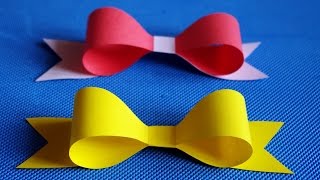 Как сделать бантик из бумаги своими руками. Украшение подарков к празднику.