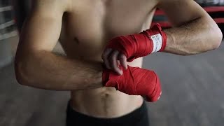 Boxer Bandages Fists Stock Video