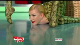 Zlata the rubber women,goddess of flexibility,most flexible women, at Hapy Hour Romania ProTV