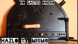 CÓMO HACER PUERTA DE HIERRO para horno de leña