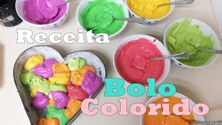 Receita de Bolo Colorido / Arco-íris com Zé Lipio ♥
