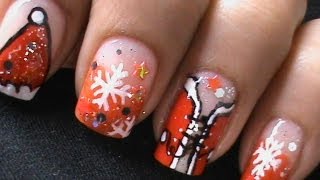 Sexy Santa Girls ** Christmas Nail Art Tutorial