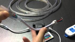 220V 1500w ir 24Keys controller and 100meter led strip