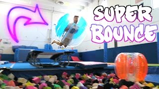 TRAMPOLINE PARK WITH A BUBBLE BALL!
