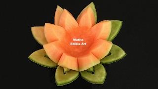 Beautiful Rockmelon Flower - Beginners Lesson 15 By Mutita Art Of Fruit And Vegetable Carving