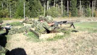 Canadian army C6 GPMG machine gun training