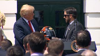 Pres. Donald Trump hosts NASCAR Cup Series champion Martin Truex Jr. and team | ABC News