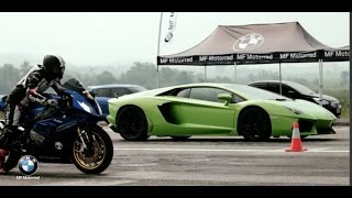 Мото против Авто. Сборка 2016. Moto vs Car drag race!!!