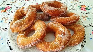 CIAMBELLE FRITTE / GRAFFE RIPIENE DI CREMA AL CIOCCOLATO di RITA CHEF.