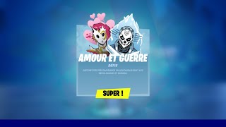FORTNITE DÉFIS AMOUR ET GUERRE