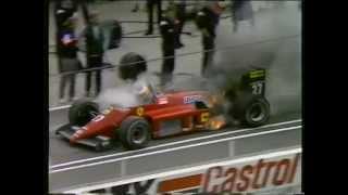 Ferrari on FIRE!! - Brands Hatch '85 [HQ]