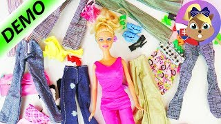 Barbie módna prehliadka | Šaty pre Barbie | Nohavice pre Barbie | Legíny pre Barbie | Barbie doplnky