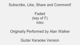 Faded by Alan Walker Guitar Karaoke