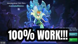 TRIK LUCKY SPIN MOBILE LEGEND DAPAT SKIN GRATIS AURORA NATURE THORNE 100% WORK !!! - Mobile Legends