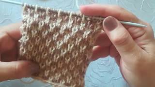 Жаккардовый узор без замены нити внутри ряда