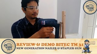 New Generasi Bitec TM 30 to TM 31 Elektric Air Nailer Stapler Gun Mesin Paku Tembak Staples Listrik