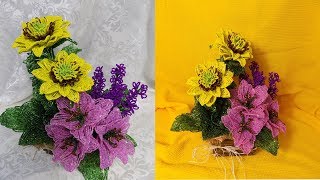 "Солнечный лучик"//Часть 1( изготовление цветов)