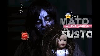 CASI MATO A UNA AMIGA DEL SUSTO?, BROMA DE HALLOWEEN | Glency Feliz