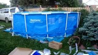 Установка каркасного бассейна BestWay.