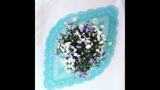 Овальная салфетка "Апрельская симфония"_Часть 2_Doily crochet "April Symphony" #Овальнаясалфетка