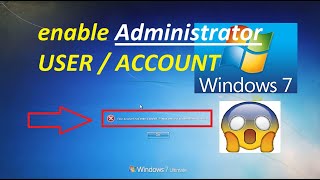 how to enable administrator account in windows 7 || enable admin user in all windows || I TeCh UK
