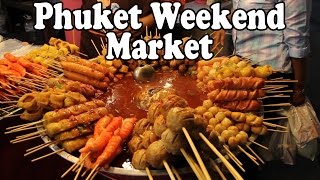 Phuket Weekend Night Market. Shopping and Thai Street Food in Phuket Town, Phuket Thailand.