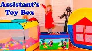 The Assistant Explores the Surprise Mickey Mouse and Blaze Toys Tent