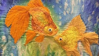 РЫБКА -- НОВАЯ ТЕХНИКА -- ВЫШИВАЕМ РАСПУЩЕННЫМИ ЛЕНТАМИ --  ШКОЛА ВЫШИВКИ ЛЕНТАМИ  Татьяны Шелиповой
