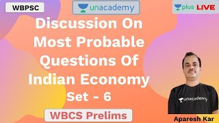 Most probable  questions of Indian Economy in WBCS(Pl) Examination 2020(Phase-6) | Aparesh Kar