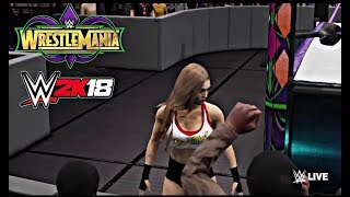 WWE 2K18 Wrestlemania 34 Ronda Rousey vs Stephanie McMahon Gameplay!!