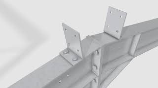 Steel Frame construction 3D animation